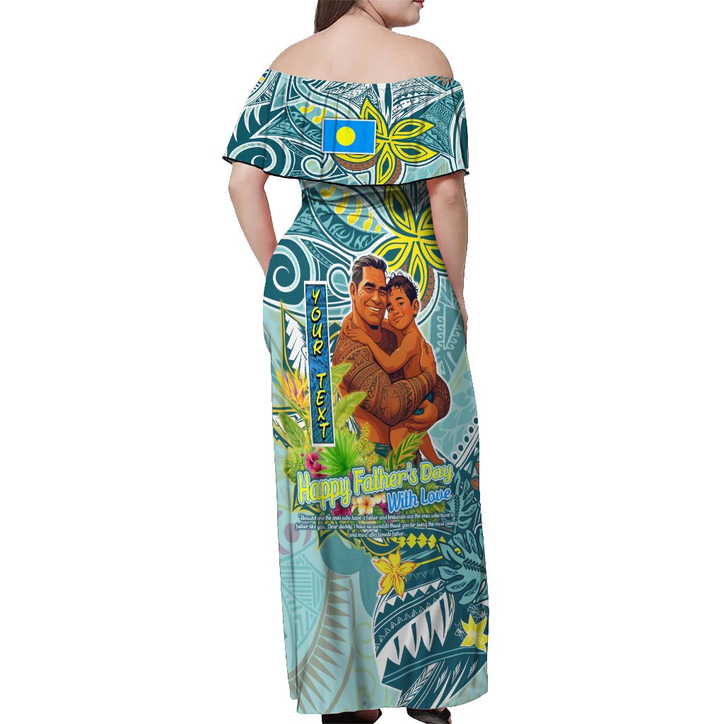 Palau Father's Day Polynesia Off Shoulder Maxi Dress Dad and Son DT02 - Polynesian Pride