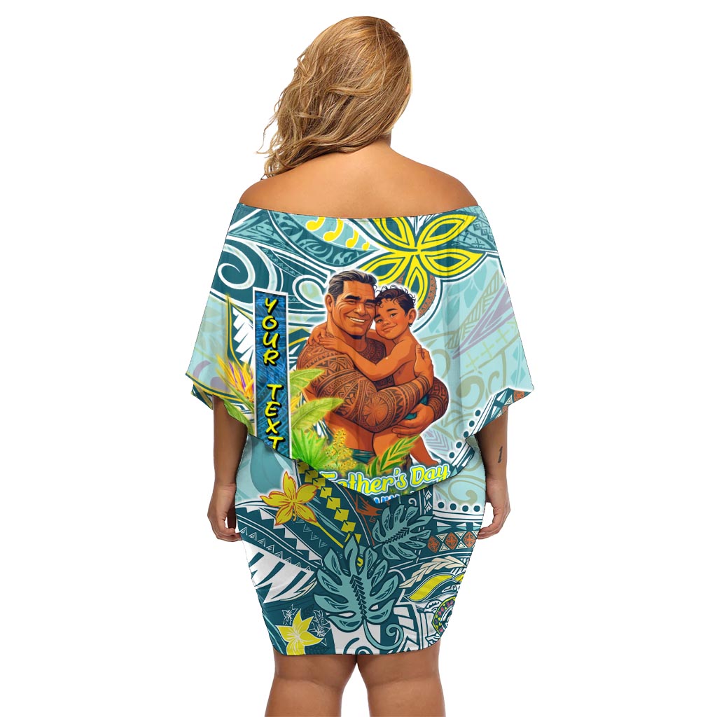 Palau Father's Day Polynesia Off Shoulder Short Dress Dad and Son DT02 - Polynesian Pride