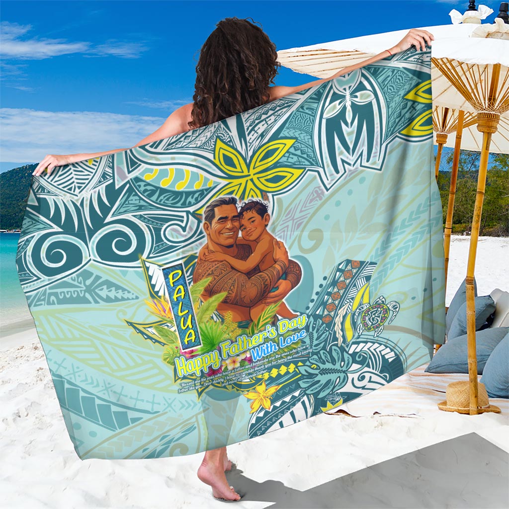 Palau Father's Day Polynesia Sarong Dad and Son DT02 One Size 44 x 66 inches Blue - Polynesian Pride