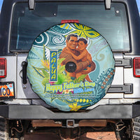 Palau Father's Day Polynesia Spare Tire Cover Dad and Son DT02 Blue - Polynesian Pride