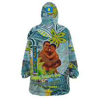 Palau Father's Day Polynesia Wearable Blanket Hoodie Dad and Son DT02 - Polynesian Pride