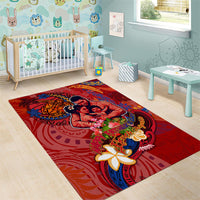 Happy Father's Day French Polynesia Area Rug Family Turtle Hibiscus DT02 - Polynesian Pride