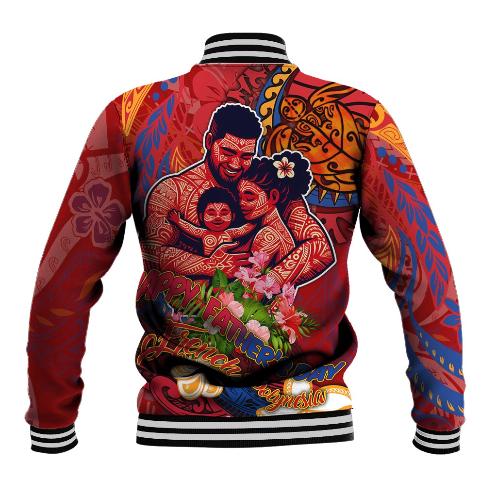 Happy Father's Day French Polynesia Baseball Jacket Family Turtle Hibiscus DT02 - Polynesian Pride