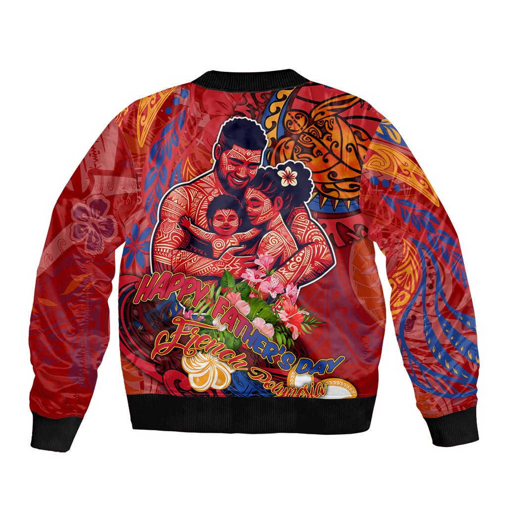 Happy Father's Day French Polynesia Bomber Jacket Family Turtle Hibiscus DT02 - Polynesian Pride