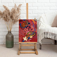Happy Father's Day French Polynesia Canvas Wall Art Family Turtle Hibiscus DT02 - Polynesian Pride