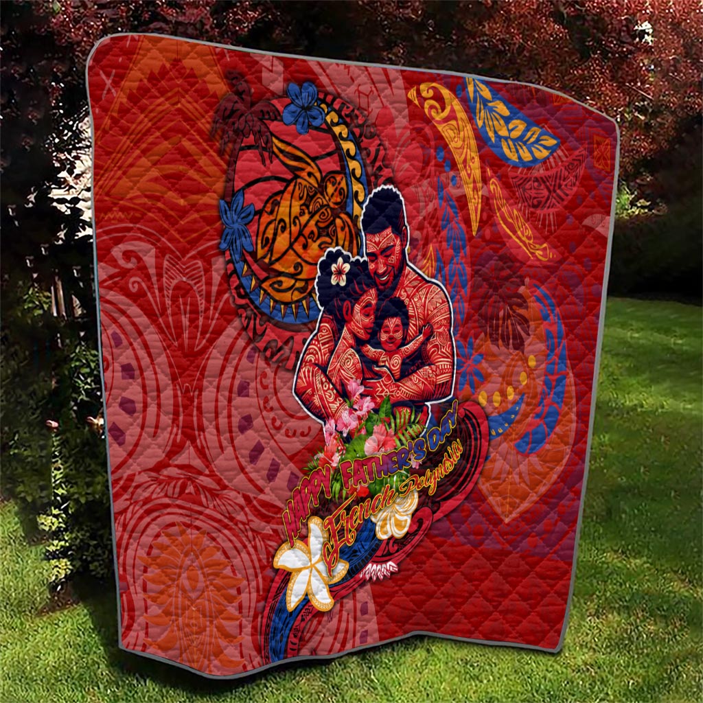 Happy Father's Day French Polynesia Quilt Family Turtle Hibiscus DT02 - Polynesian Pride