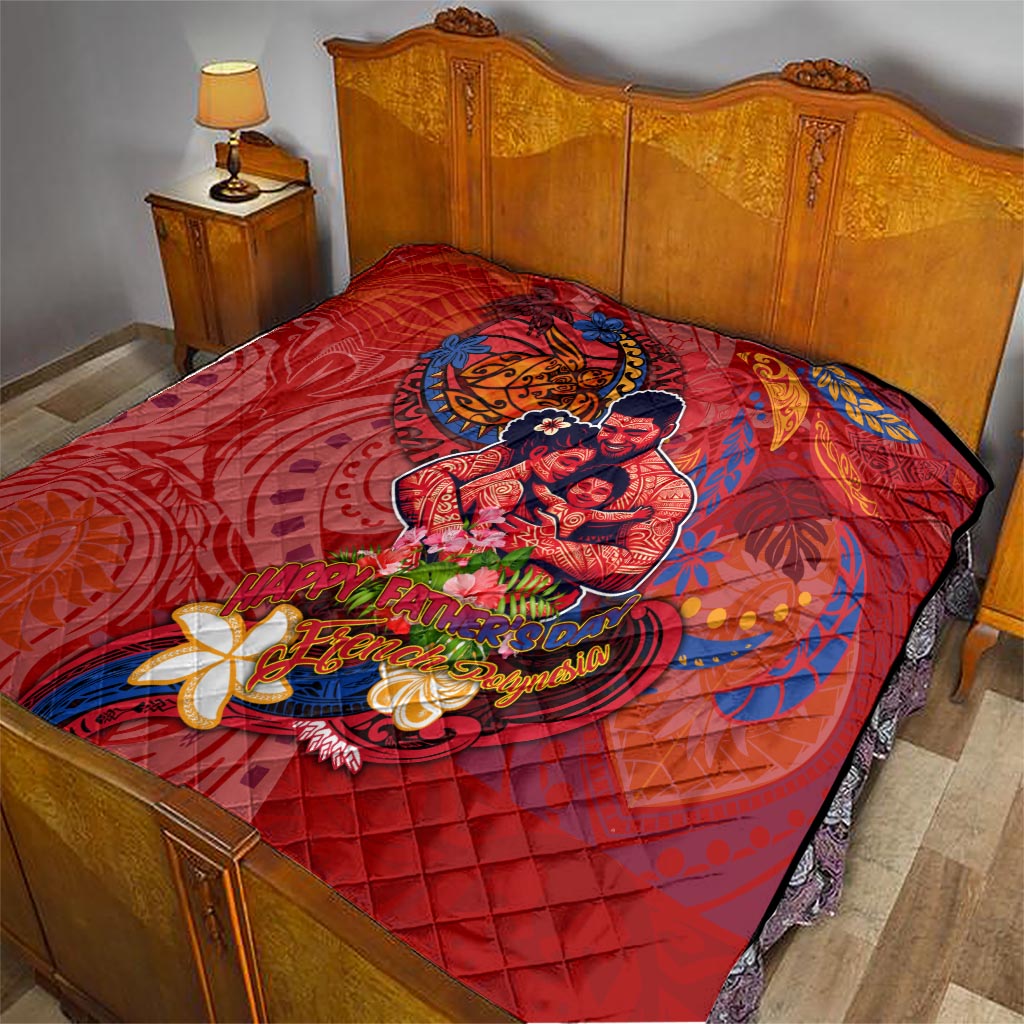 Happy Father's Day French Polynesia Quilt Family Turtle Hibiscus DT02 - Polynesian Pride