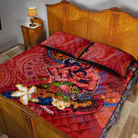 Happy Father's Day French Polynesia Quilt Bed Set Family Turtle Hibiscus DT02 - Polynesian Pride