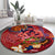 Happy Father's Day French Polynesia Round Carpet Family Turtle Hibiscus