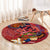 Happy Father's Day French Polynesia Round Carpet Family Turtle Hibiscus