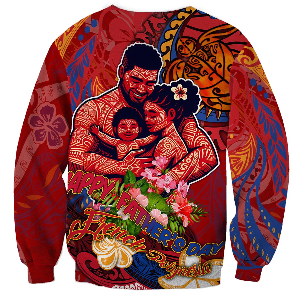 Happy Father's Day French Polynesia Sweatshirt Family Turtle Hibiscus DT02 - Polynesian Pride