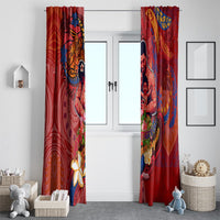 Happy Father's Day French Polynesia Window Curtain Family Turtle Hibiscus DT02 - Polynesian Pride