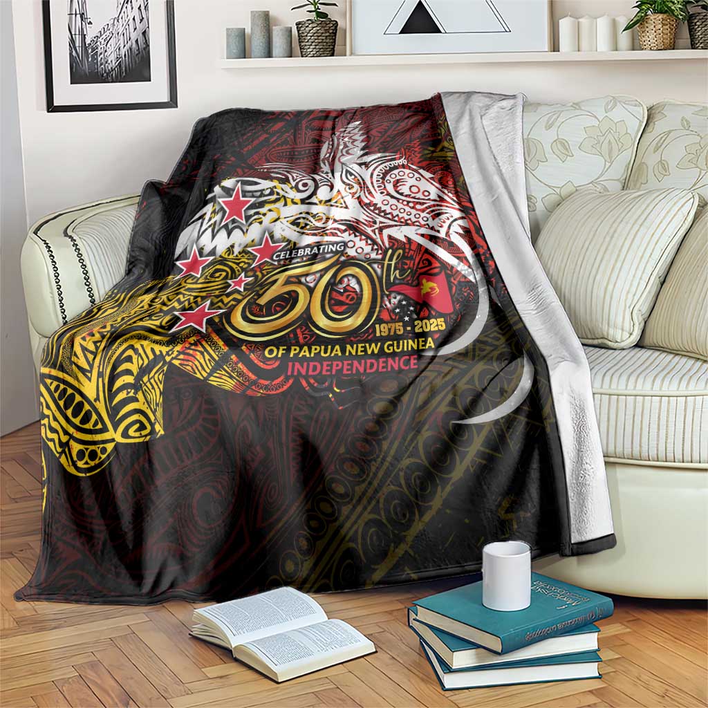 PNG 1975 - 2025 Blanket Papua New Guinea 50th Independence Anniversary DT02 Art - Polynesian Pride