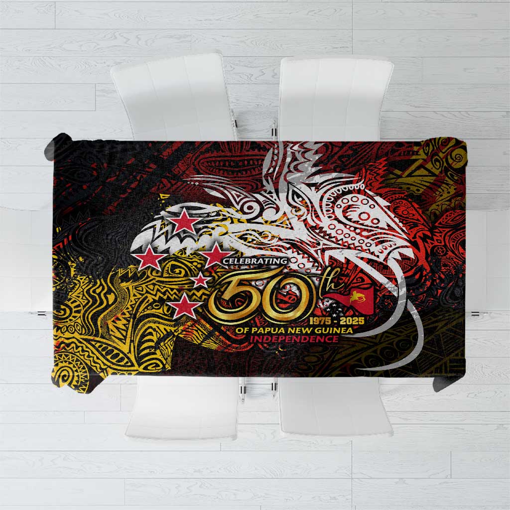 PNG 1975 - 2025 Tablecloth Papua New Guinea 50th Independence Anniversary DT02 Art - Polynesian Pride