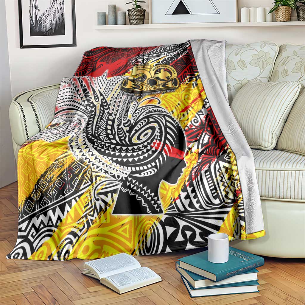 Papua New Guinea 50th Independence Day Blanket Celebrate Our History, Inspire Our Future DT02 Art - Polynesian Pride