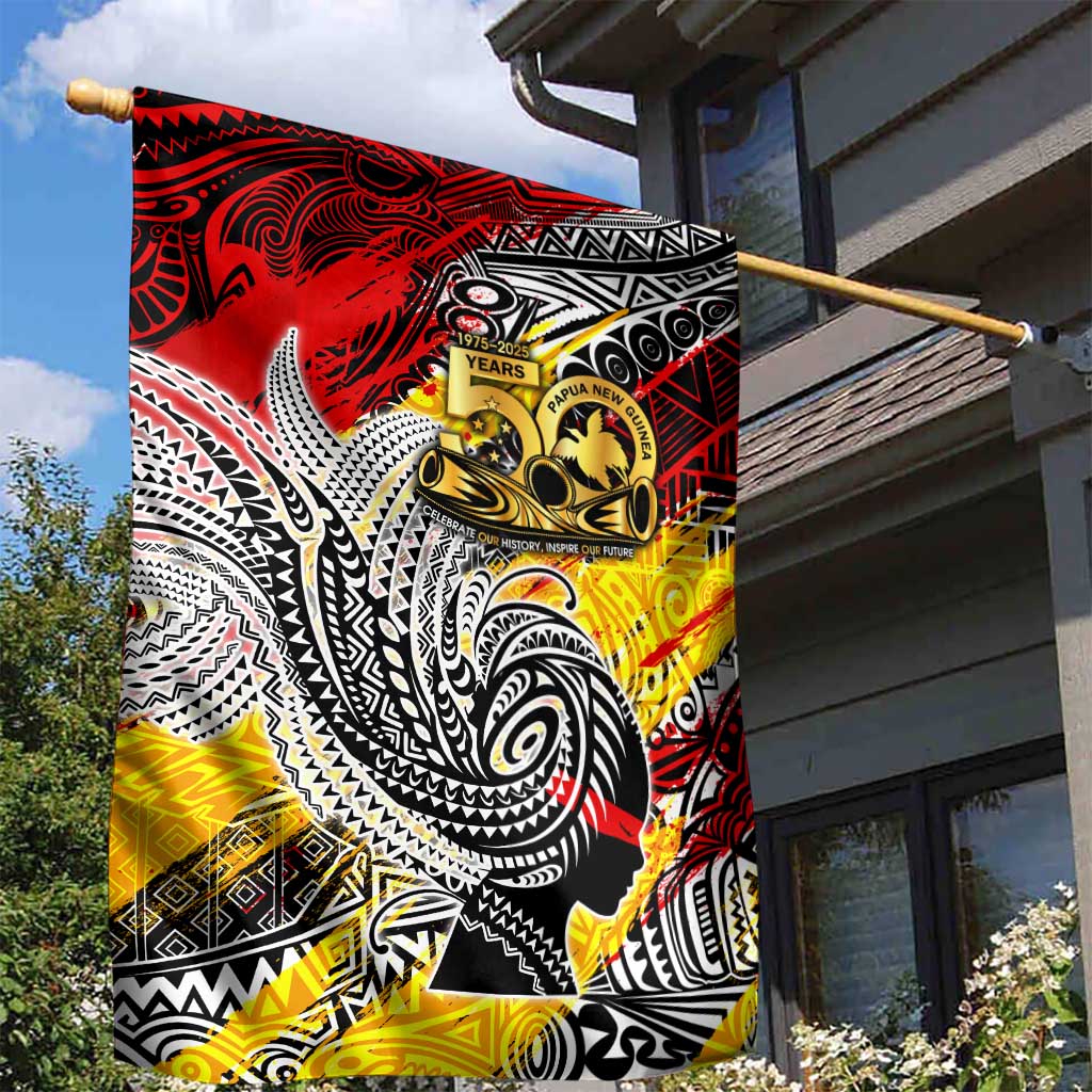 Papua New Guinea 50th Independence Day Garden Flag Celebrate Our History, Inspire Our Future DT02 - Polynesian Pride