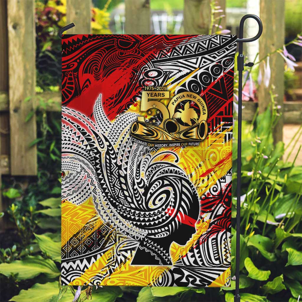 Papua New Guinea 50th Independence Day Garden Flag Celebrate Our History, Inspire Our Future DT02 Garden Flag Art - Polynesian Pride