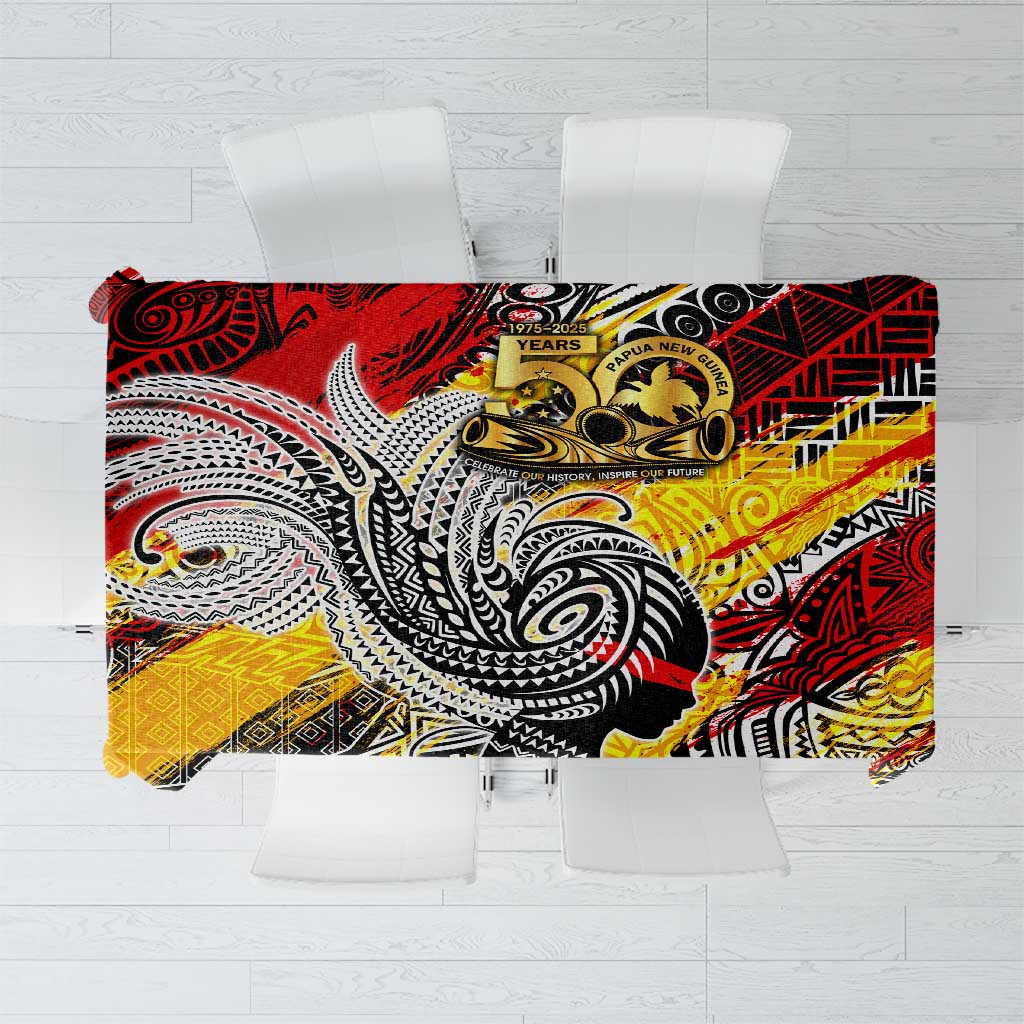 Papua New Guinea 50th Independence Day Tablecloth Celebrate Our History, Inspire Our Future DT02 Art - Polynesian Pride