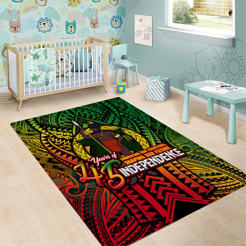 Vanuatu 45th Independence Anniversary Area Rug Embracing Our Traditions Shaping Our Future DT02 - Polynesian Pride