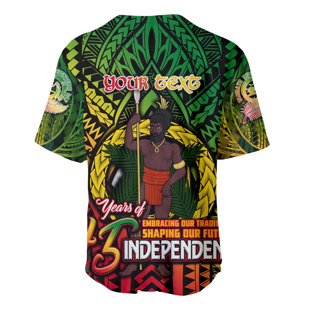 Vanuatu 45th Independence Anniversary Baseball Jersey Embracing Our Traditions Shaping Our Future DT02 - Polynesian Pride