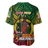 Vanuatu 45th Independence Anniversary Baseball Jersey Embracing Our Traditions Shaping Our Future DT02 - Polynesian Pride