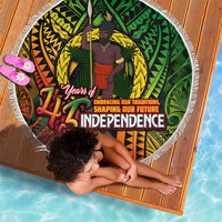 Vanuatu 45th Independence Anniversary Beach Blanket Embracing Our Traditions Shaping Our Future DT02 - Polynesian Pride
