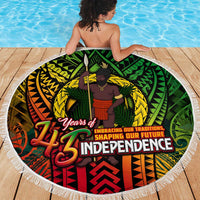 Vanuatu 45th Independence Anniversary Beach Blanket Embracing Our Traditions Shaping Our Future DT02 - Polynesian Pride
