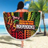 Vanuatu 45th Independence Anniversary Beach Blanket Embracing Our Traditions Shaping Our Future DT02 - Polynesian Pride