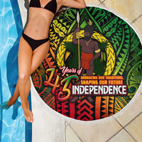 Vanuatu 45th Independence Anniversary Beach Blanket Embracing Our Traditions Shaping Our Future DT02 - Polynesian Pride