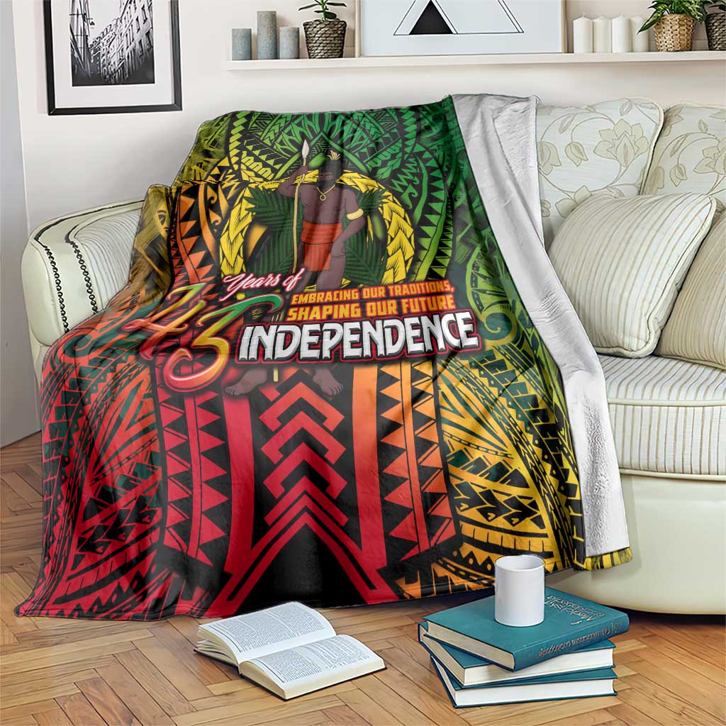 Vanuatu 45th Independence Anniversary Blanket Embracing Our Traditions Shaping Our Future DT02 Art - Polynesian Pride