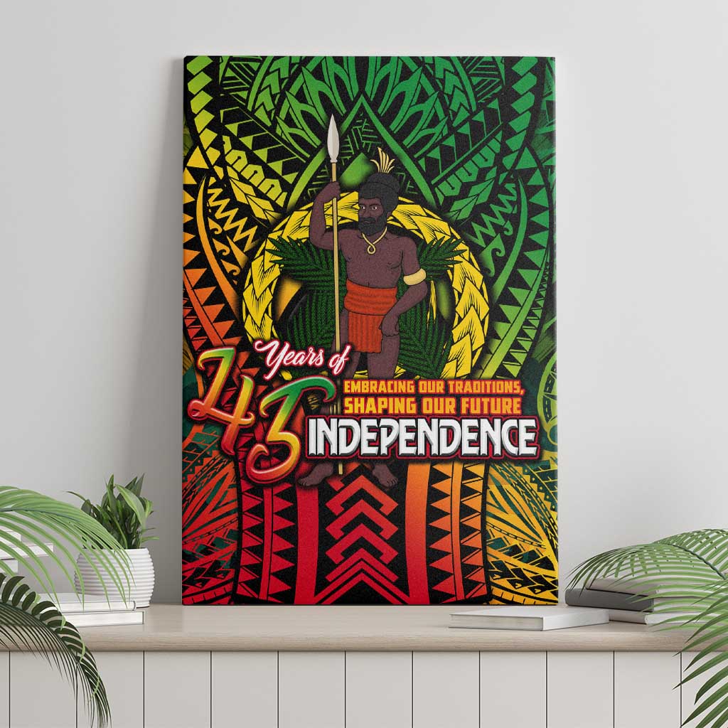 Vanuatu 45th Independence Anniversary Canvas Wall Art Embracing Our Traditions Shaping Our Future DT02 - Polynesian Pride