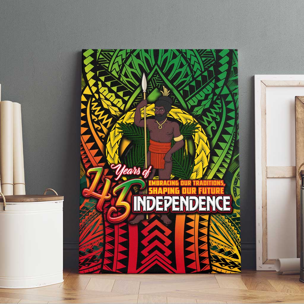 Vanuatu 45th Independence Anniversary Canvas Wall Art Embracing Our Traditions Shaping Our Future DT02 - Polynesian Pride
