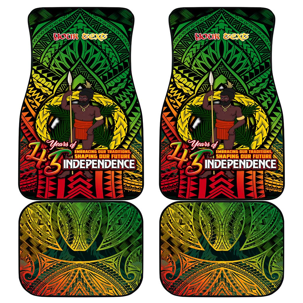 Vanuatu 45th Independence Anniversary Car Mats Embracing Our Traditions Shaping Our Future DT02 - Polynesian Pride