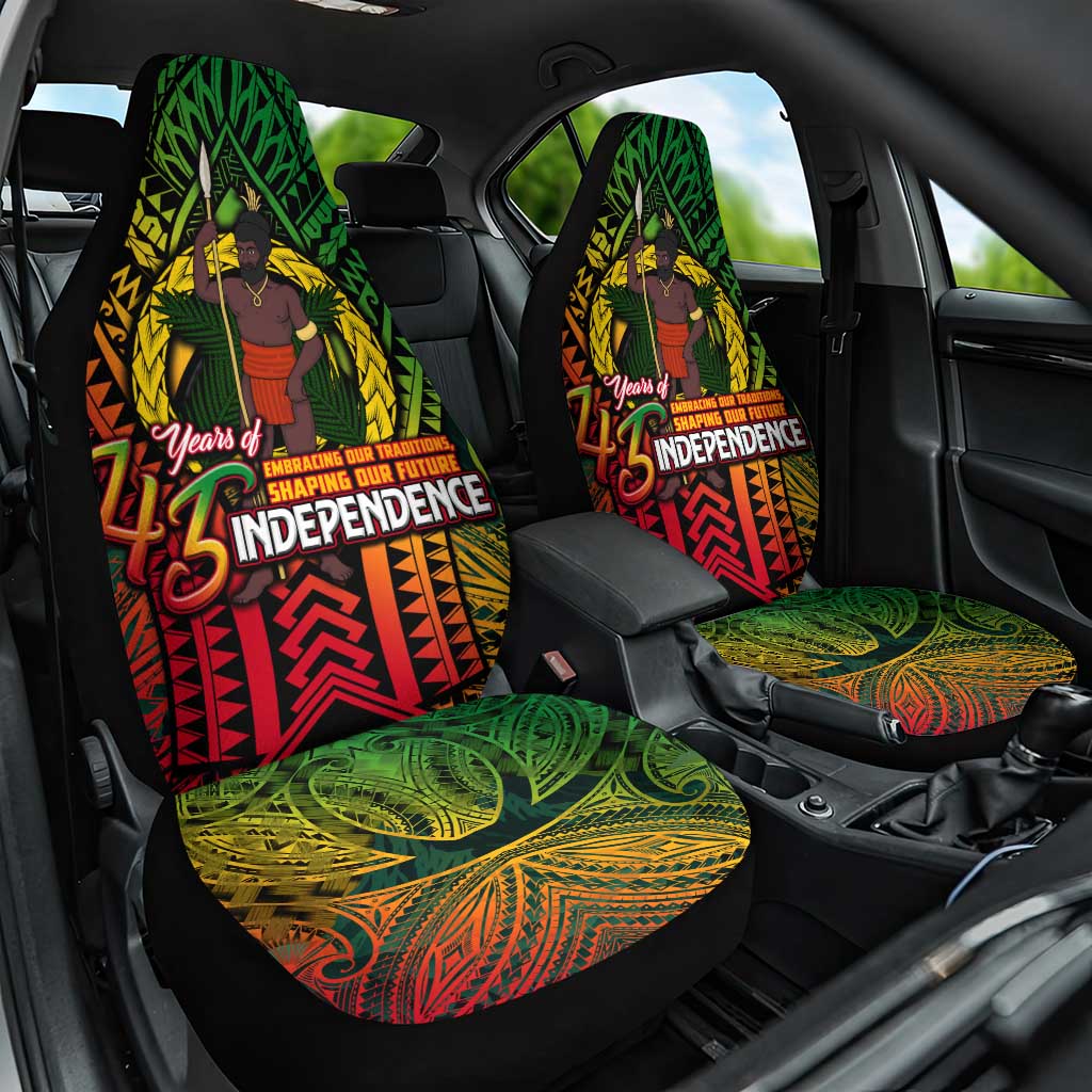 Vanuatu 45th Independence Anniversary Car Seat Cover Embracing Our Traditions Shaping Our Future DT02 One Size Art - Polynesian Pride