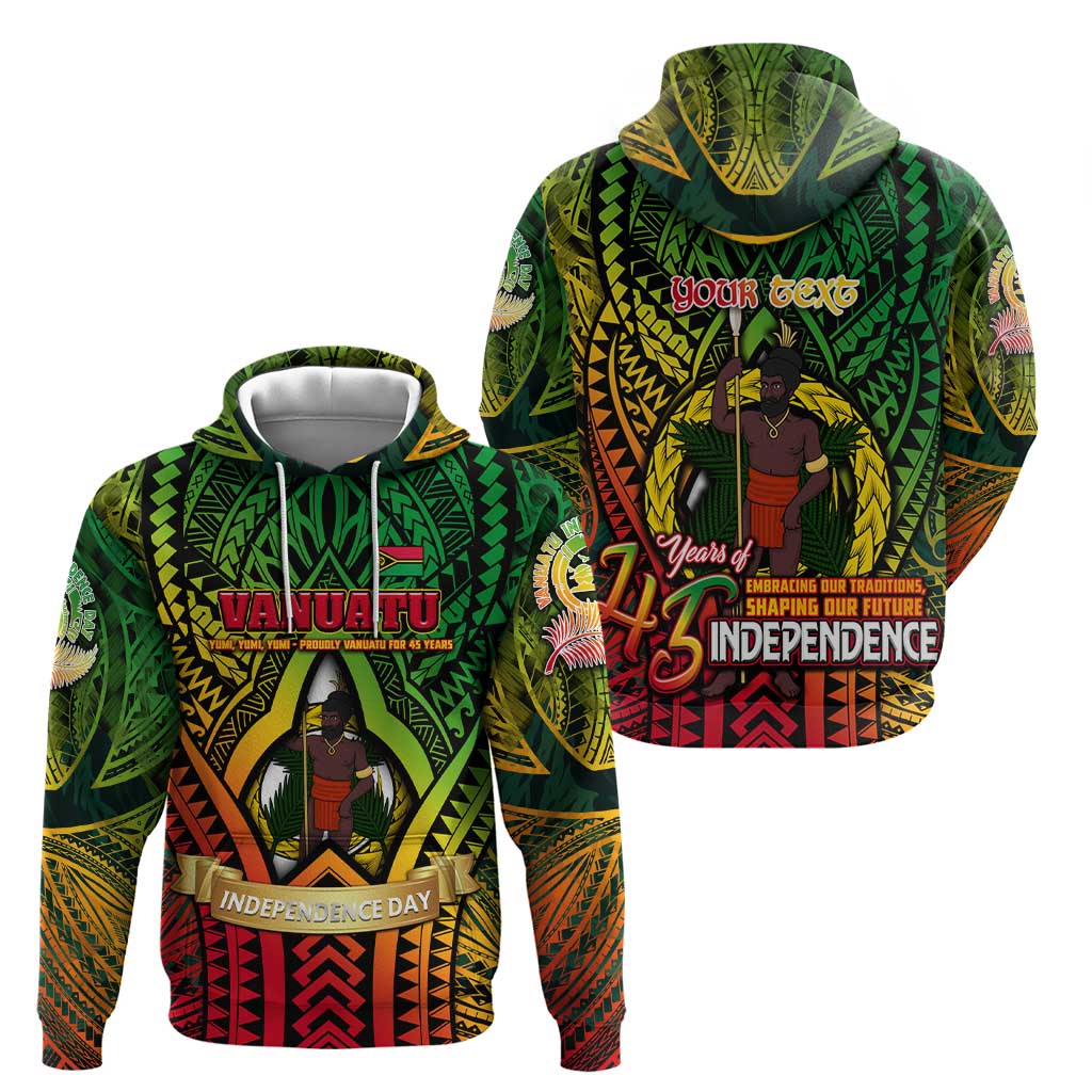 Vanuatu 45th Independence Anniversary Hoodie Embracing Our Traditions Shaping Our Future DT02 - Polynesian Pride