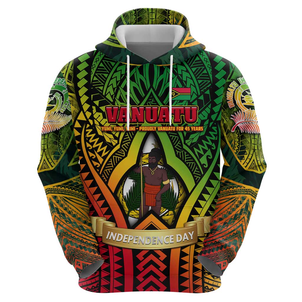 Vanuatu 45th Independence Anniversary Hoodie Embracing Our Traditions Shaping Our Future DT02 - Polynesian Pride