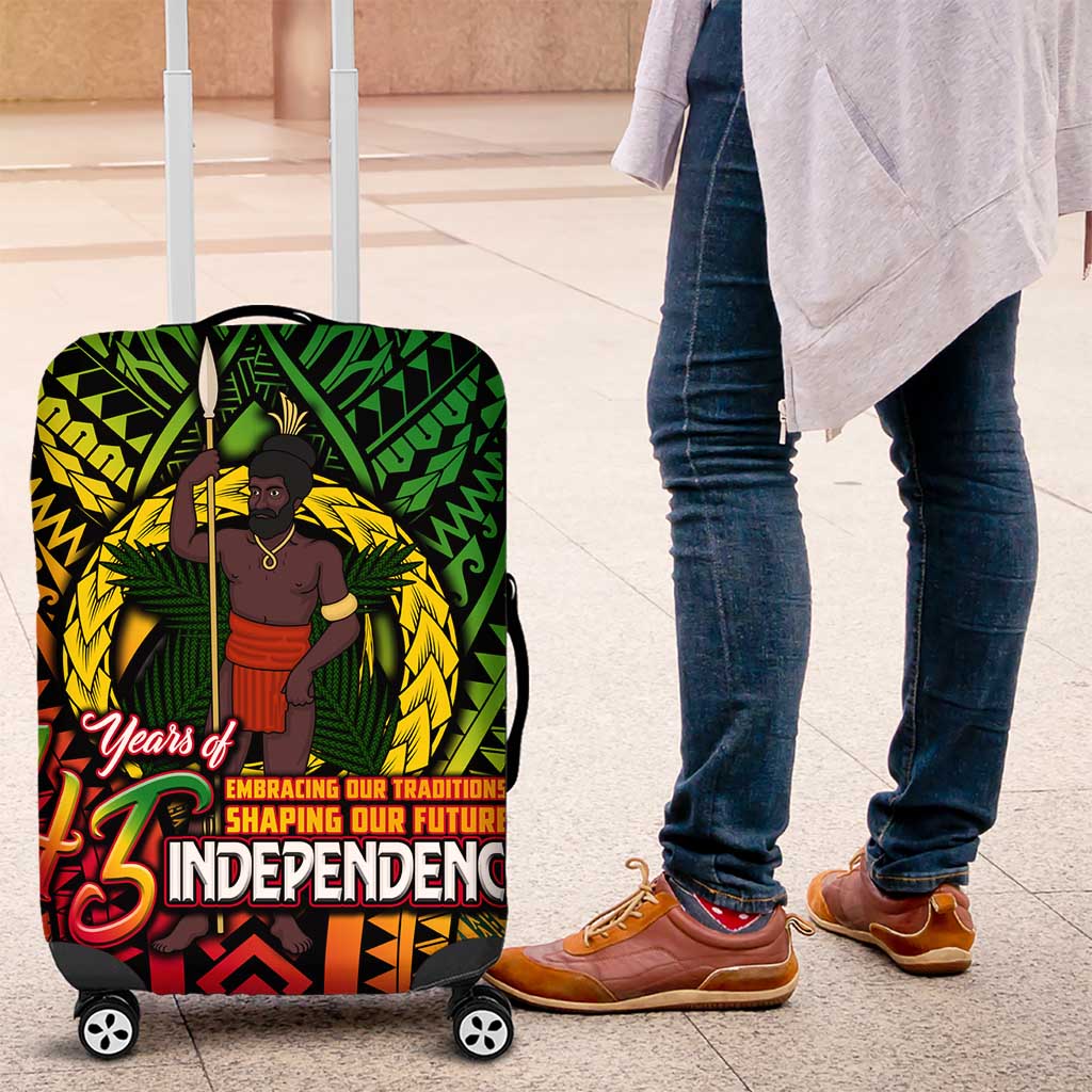 Vanuatu 45th Independence Anniversary Luggage Cover Embracing Our Traditions Shaping Our Future DT02 Art - Polynesian Pride