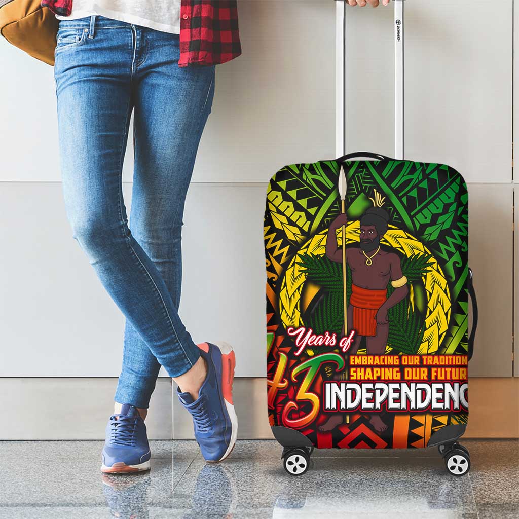 Vanuatu 45th Independence Anniversary Luggage Cover Embracing Our Traditions Shaping Our Future DT02 - Polynesian Pride