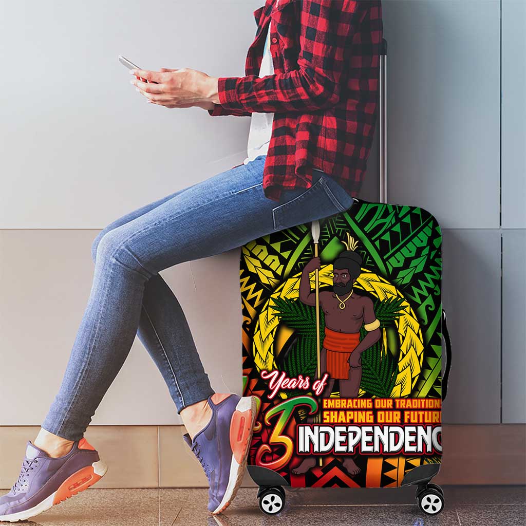 Vanuatu 45th Independence Anniversary Luggage Cover Embracing Our Traditions Shaping Our Future DT02 - Polynesian Pride