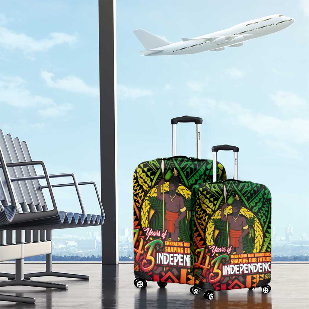 Vanuatu 45th Independence Anniversary Luggage Cover Embracing Our Traditions Shaping Our Future DT02 - Polynesian Pride