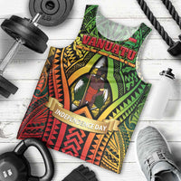 Vanuatu 45th Independence Anniversary Men Tank Top Embracing Our Traditions Shaping Our Future DT02 - Polynesian Pride