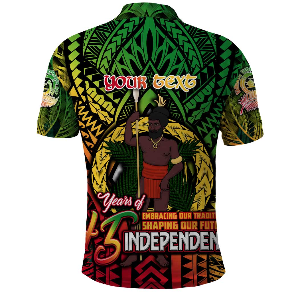 Vanuatu 45th Independence Anniversary Polo Shirt Embracing Our Traditions Shaping Our Future DT02 - Polynesian Pride