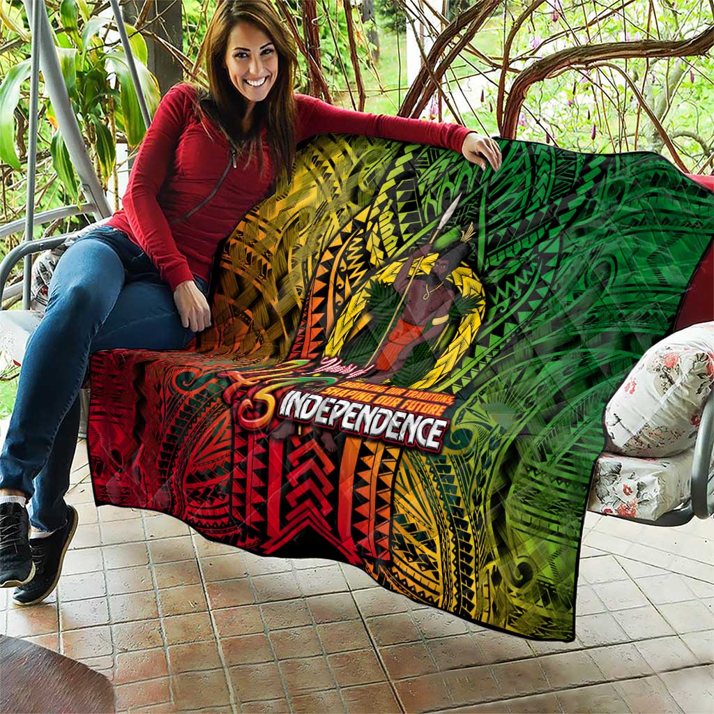 Vanuatu 45th Independence Anniversary Quilt Embracing Our Traditions Shaping Our Future DT02 - Polynesian Pride