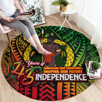 Vanuatu 45th Independence Anniversary Round Carpet Embracing Our Traditions Shaping Our Future DT02 - Polynesian Pride
