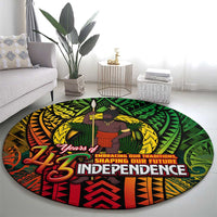 Vanuatu 45th Independence Anniversary Round Carpet Embracing Our Traditions Shaping Our Future DT02 - Polynesian Pride