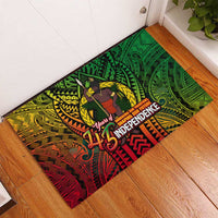 Vanuatu 45th Independence Anniversary Rubber Doormat Embracing Our Traditions Shaping Our Future DT02 - Polynesian Pride