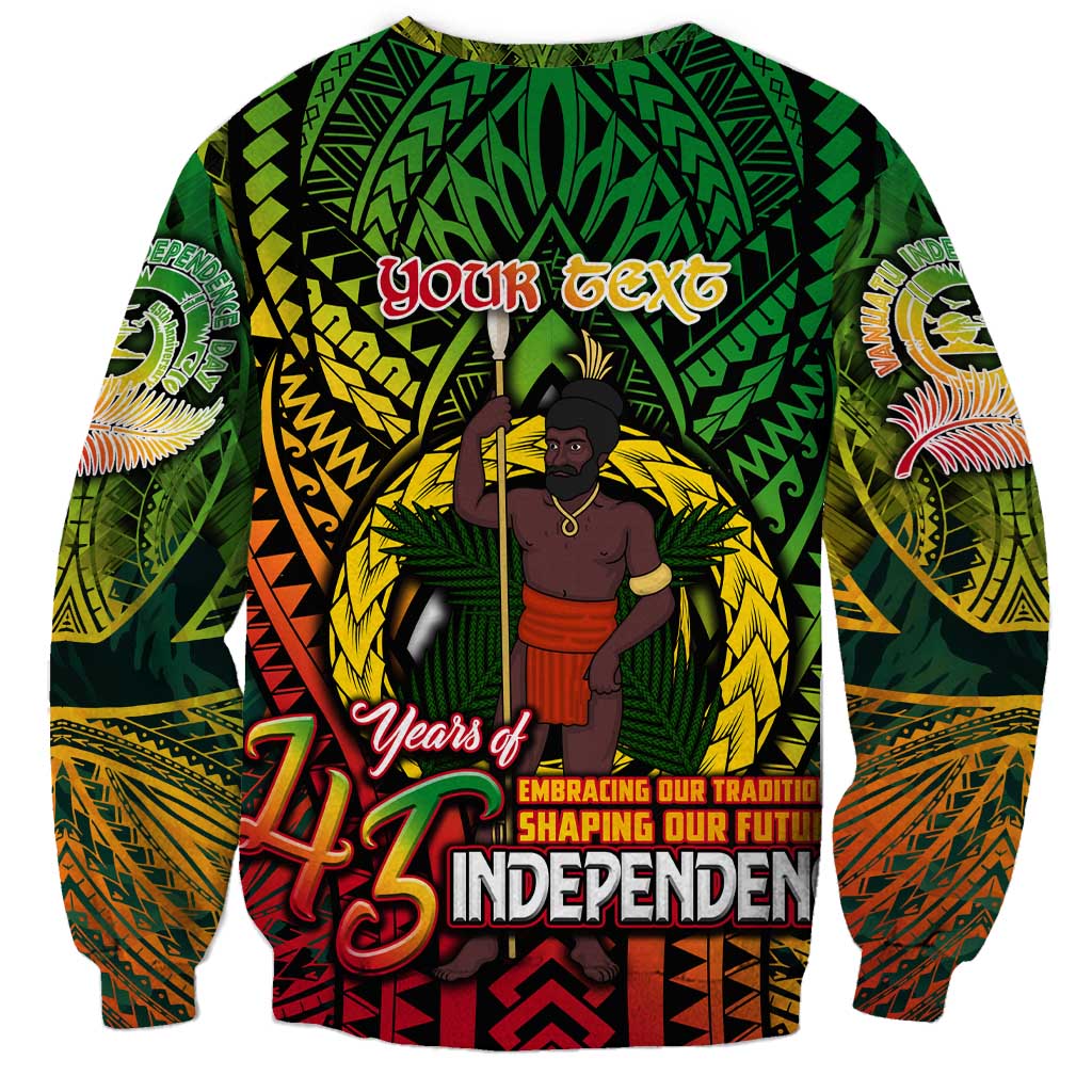 Vanuatu 45th Independence Anniversary Sweatshirt Embracing Our Traditions Shaping Our Future DT02 - Polynesian Pride