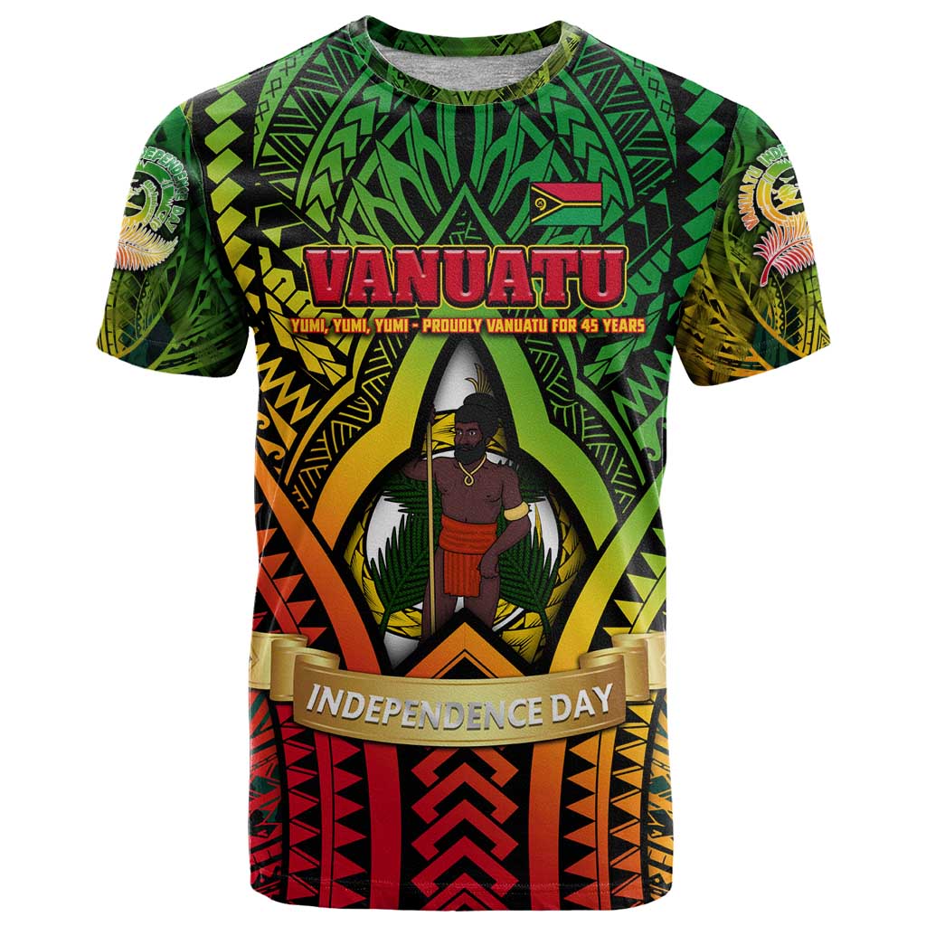 Vanuatu 45th Independence Anniversary T Shirt Embracing Our Traditions Shaping Our Future DT02 Art - Polynesian Pride