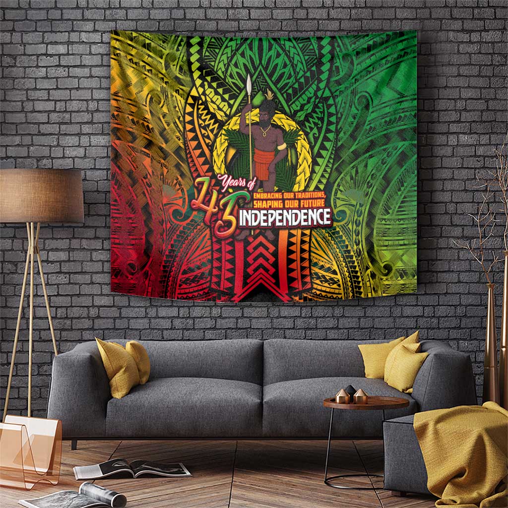 Vanuatu 45th Independence Anniversary Tapestry Embracing Our Traditions Shaping Our Future DT02 Art - Polynesian Pride