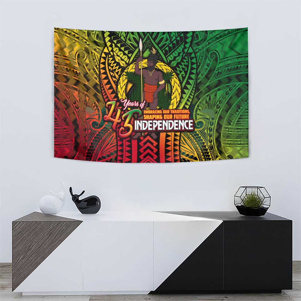 Vanuatu 45th Independence Anniversary Tapestry Embracing Our Traditions Shaping Our Future DT02 - Polynesian Pride